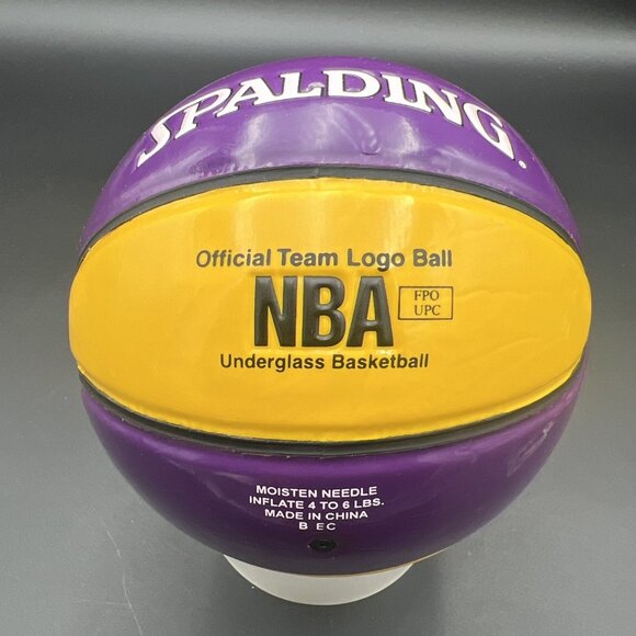 Vtg Spalding/LA LAKERS NBA Souvenir/Team Logo Mini 7" Basketball; Purple/Yellow - Picture 5 of 9